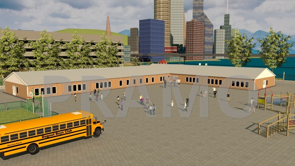 1213 M2 SINGLE STOREY PREFABRICATED SCHOOL BUILDING