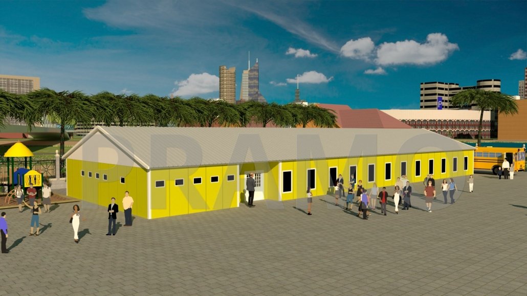 513 M2 SINGLE STOREY PREFABRICATED SCHOOL BUILDING