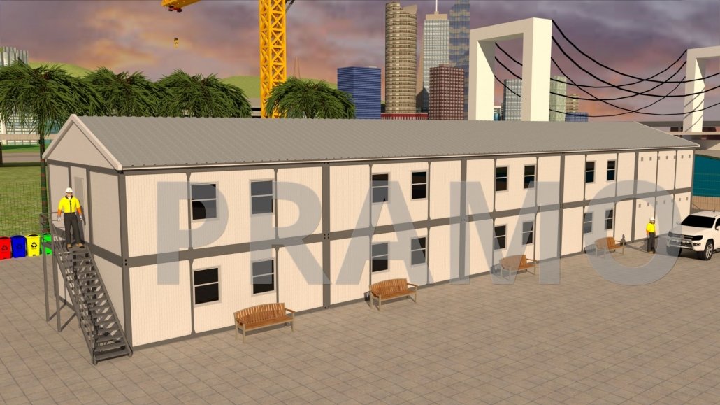 560 M2 DOUBLE STOREY CONTAINER WORKERS' DORMITORY