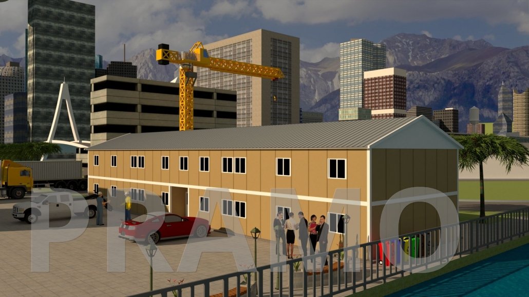 628 M2 DOUBLE STOREY PREFABRICATED OFFICE BUILDING