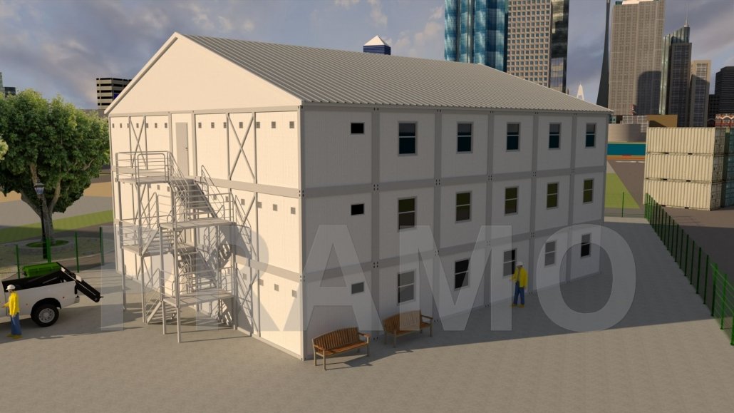 864 M2 THREE-STOREY CONTAINER WORKERS' DORMITORY