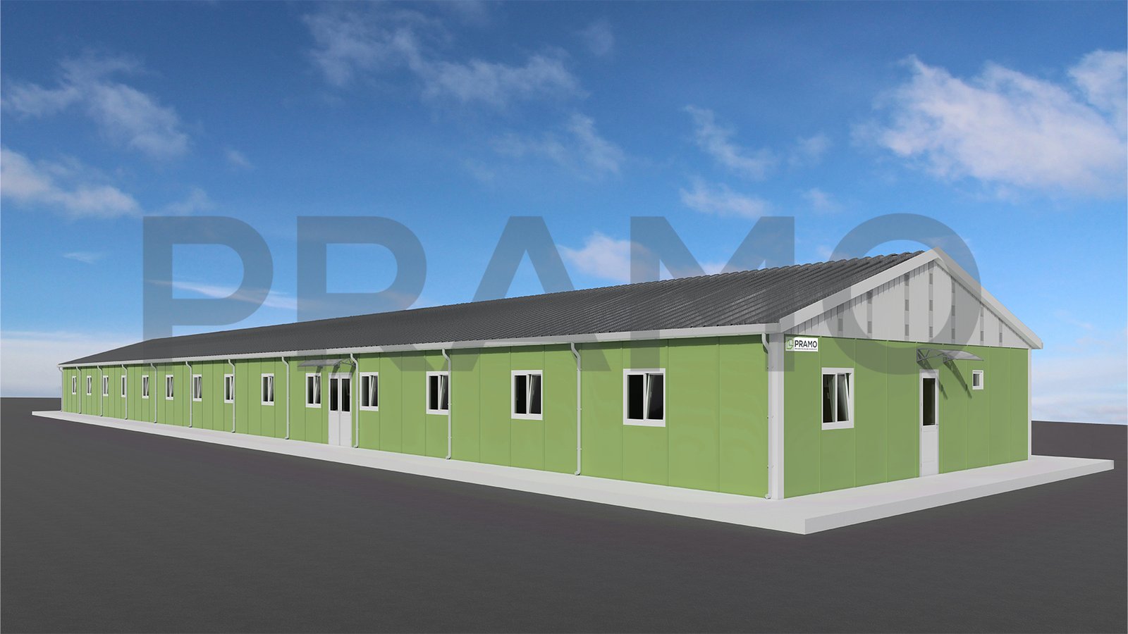 636m² Prefabricated Military Local Buildings