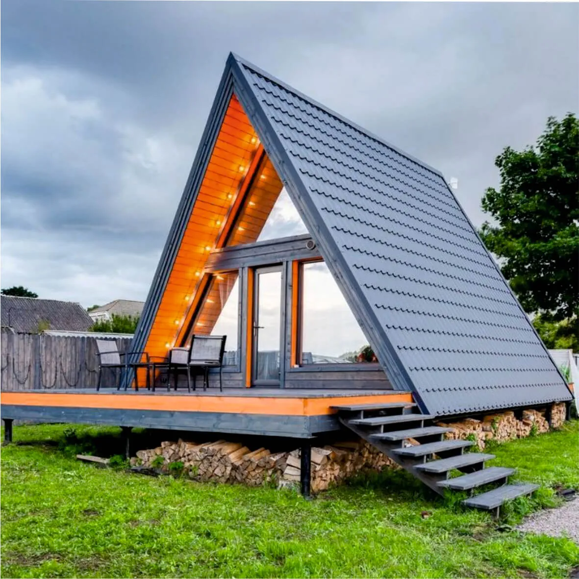 "Contemporary bungalow project in Europe combining elegant design with natural surroundings"