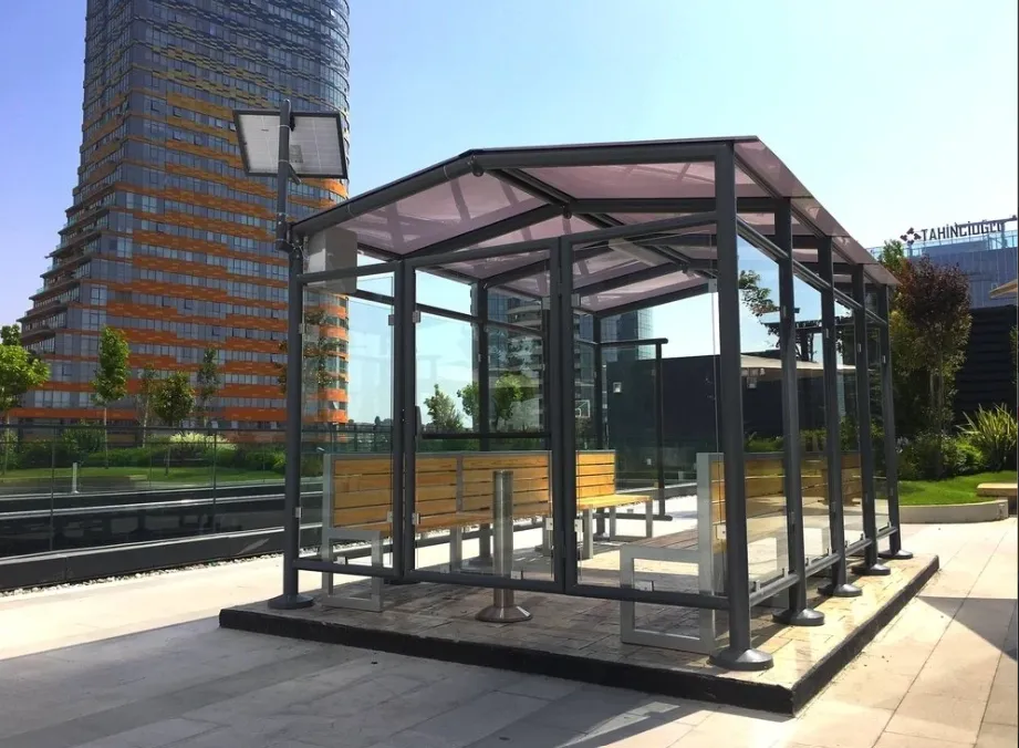 durable prefabricated smoking cabin with ventilation system