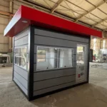 Outdoor modular Pramo Metropol Cabin placement